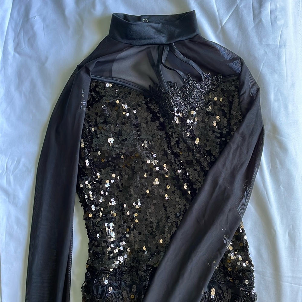 Black Sequined Jazz Dance Costume